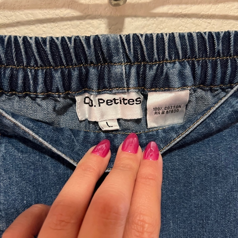 Vintage 100% cotton Jean capris size large - Picture 3 of 6